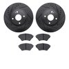 Dynamic Friction Co 8502-80023, Rotors-Drilled and Slotted-Black with 5000 Advanced Brake Pads, Zinc Coated 8502-80023